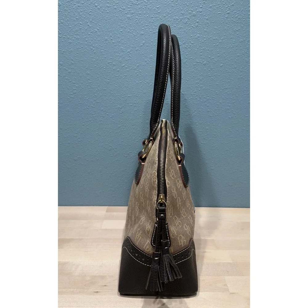 Dooney & Bourke HP785 Y8 Medium Domed Satchel Handbag Purse Mushroom New Tags